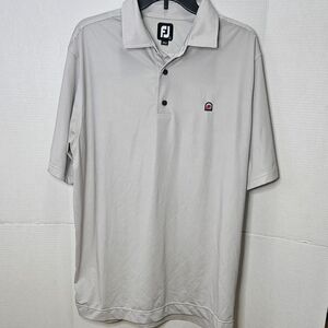 Men's FootJoy Golf Polo - Grey Houndstooth - Large - Like New